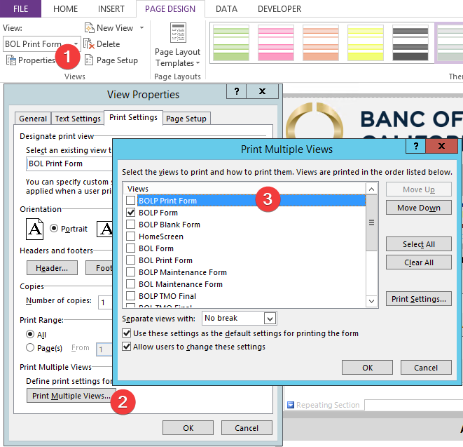 InfoPath: Print Multiple Views