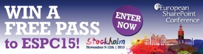 Win a free pass to the European SharePoint Conference 2015