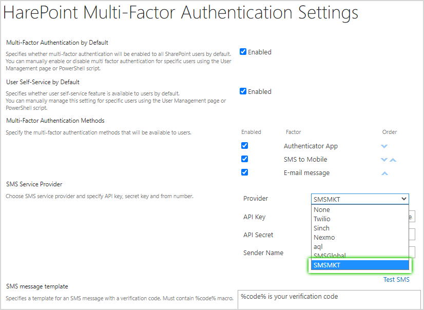 SharePoint: Set up Multi-Factor Authentication