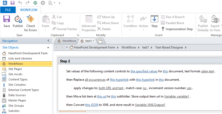 Use JSON in SharePoint workflows