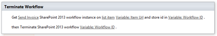 Terminate SharePoint Workflow