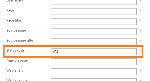 Status code field