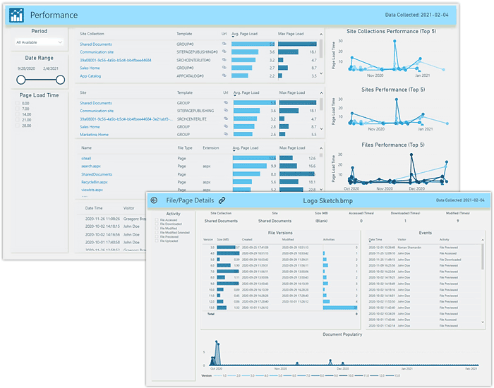 Detailed activity reporting
